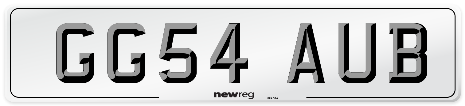 GG54 AUB Number Plate from New Reg